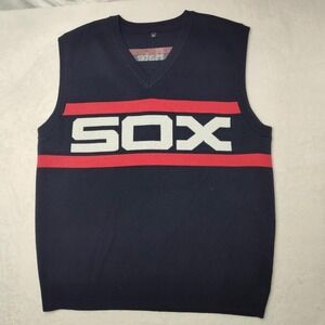 Chicago White Sox Sweater Vest Mens XL Navy Knit SGA MLB Baseball Ditka V Neck